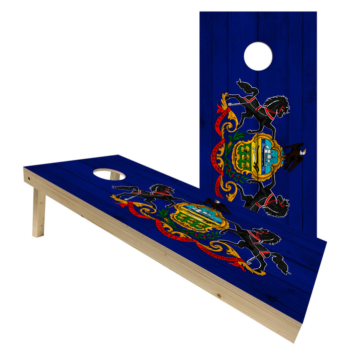 Pennsylvania State Flag - Cornhole Board Set - Standard