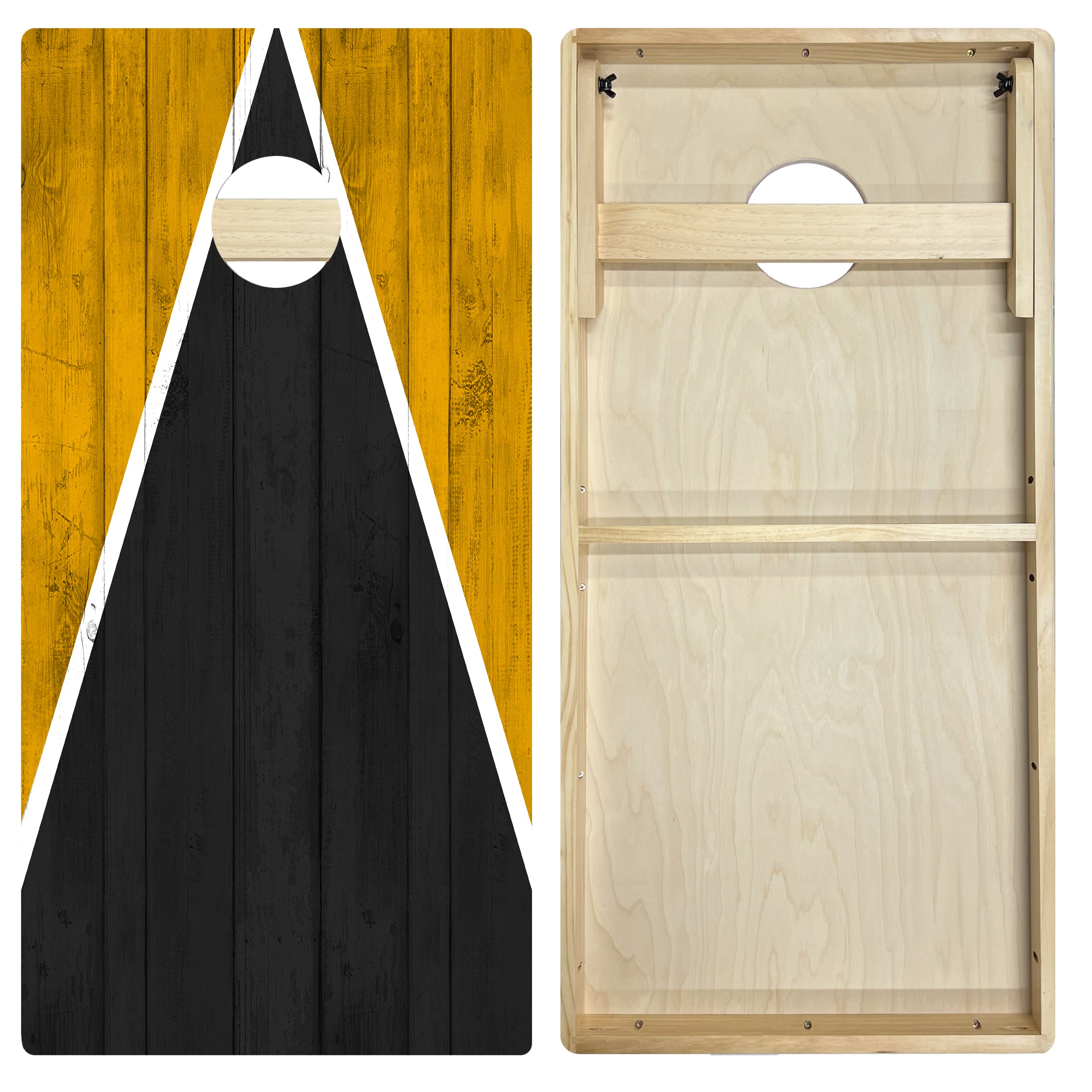 Cornhole Board Set - Intermediate (Black & Yellow)