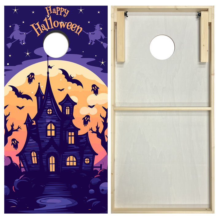 Purple Haunted House – Cornhole Board Set - Standard