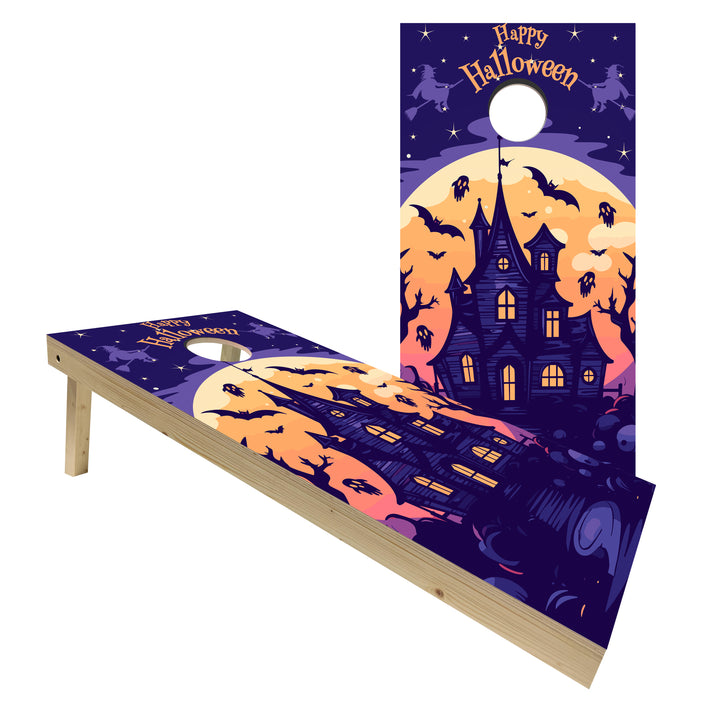 Purple Haunted House – Cornhole Board Set - Standard