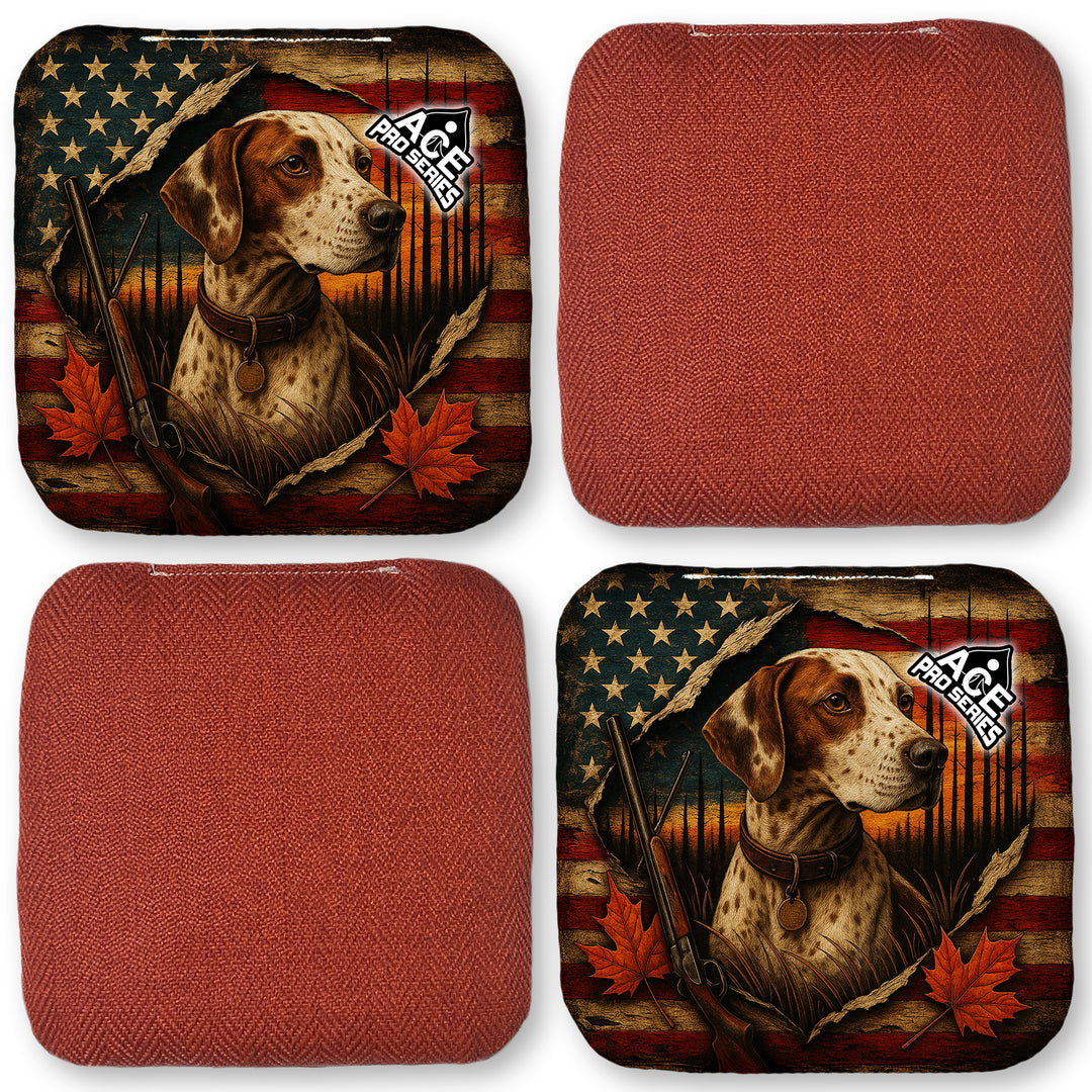 Red, White and Pointers - Red Carpet - ACE Pro Carpet Cornhole Bags