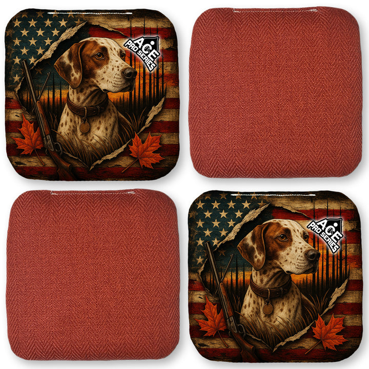 Red, White and Pointers - Red Carpet - ACE Pro Carpet Cornhole Bags