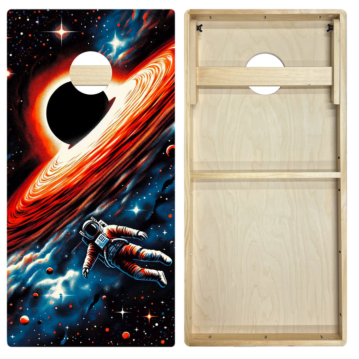 Retro Black Hole Explorer - Cornhole Board Set - Intermediate