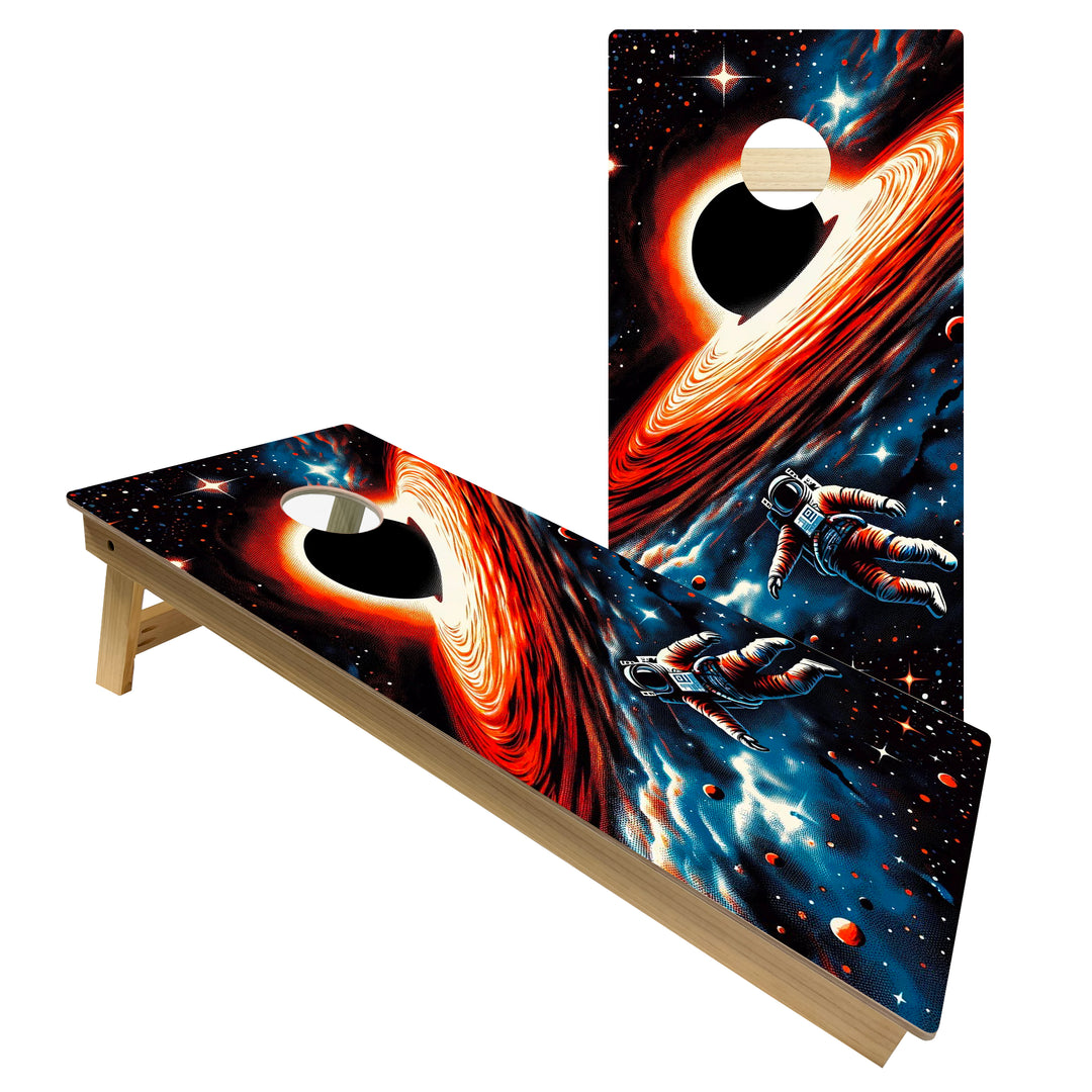 Retro Black Hole Explorer - Cornhole Board Set - Intermediate