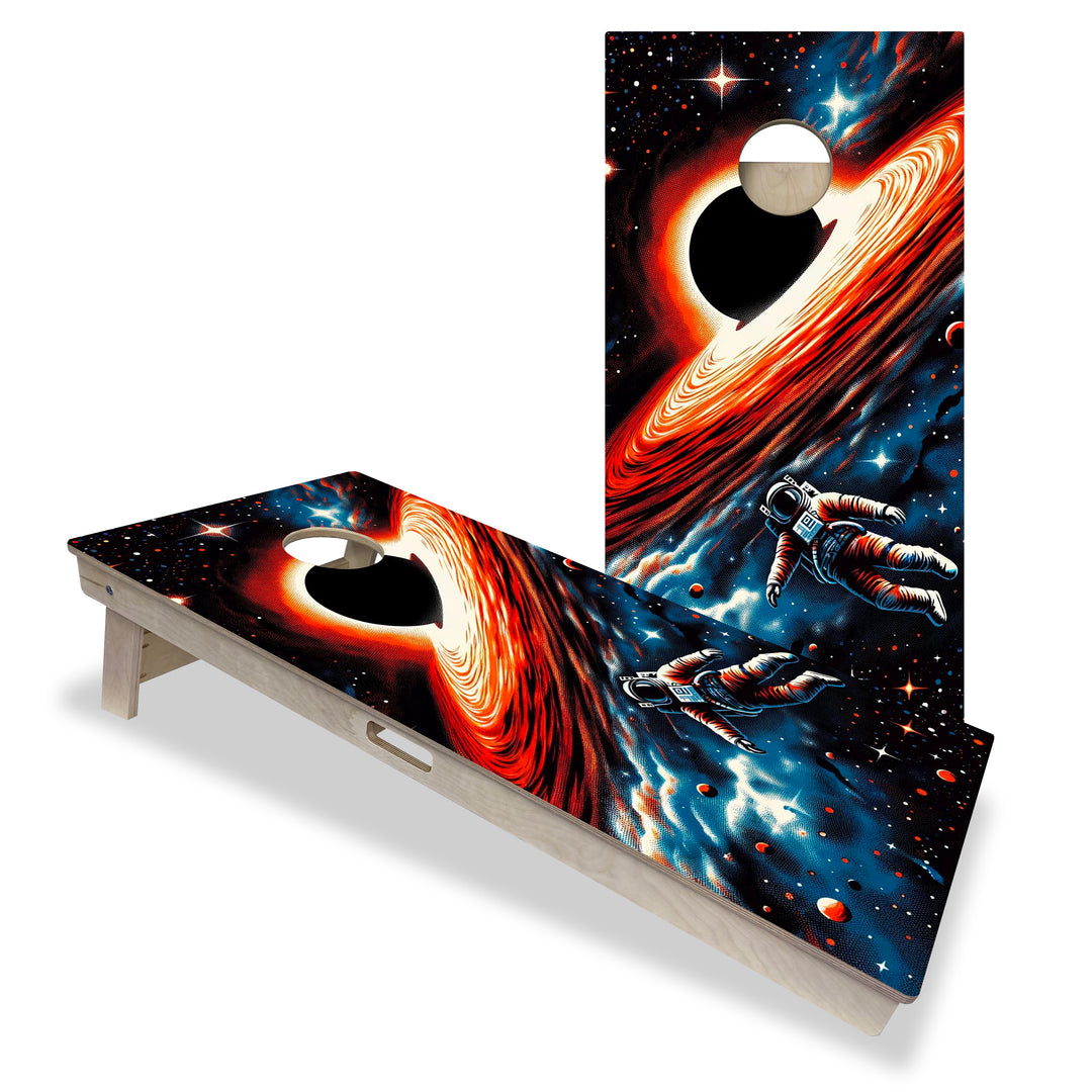 Retro Black Hole Explorer - Cornhole Board Set - Professional