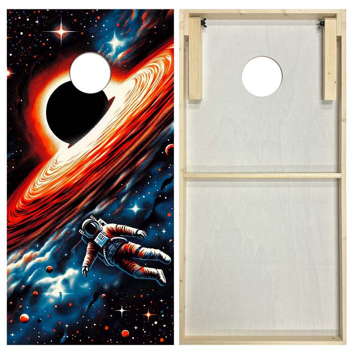 Retro Black Hole Explorer - Cornhole Board Set - Standard