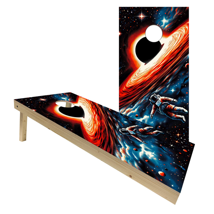 Retro Black Hole Explorer - Cornhole Board Set - Standard