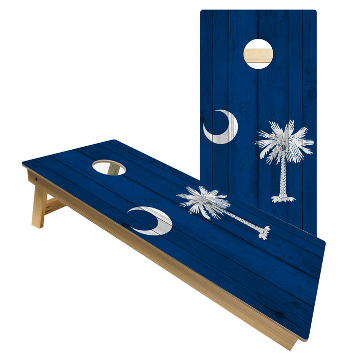 South Carolina State Flag - Cornhole Board Set - Intermediate