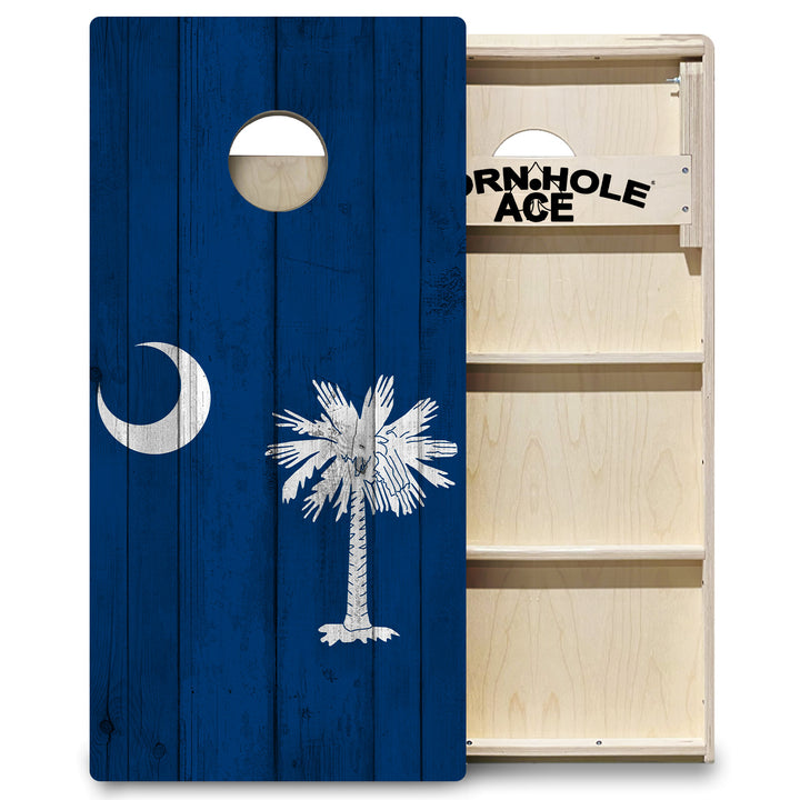 South Carolina State Flag - Cornhole Board Set - Professional