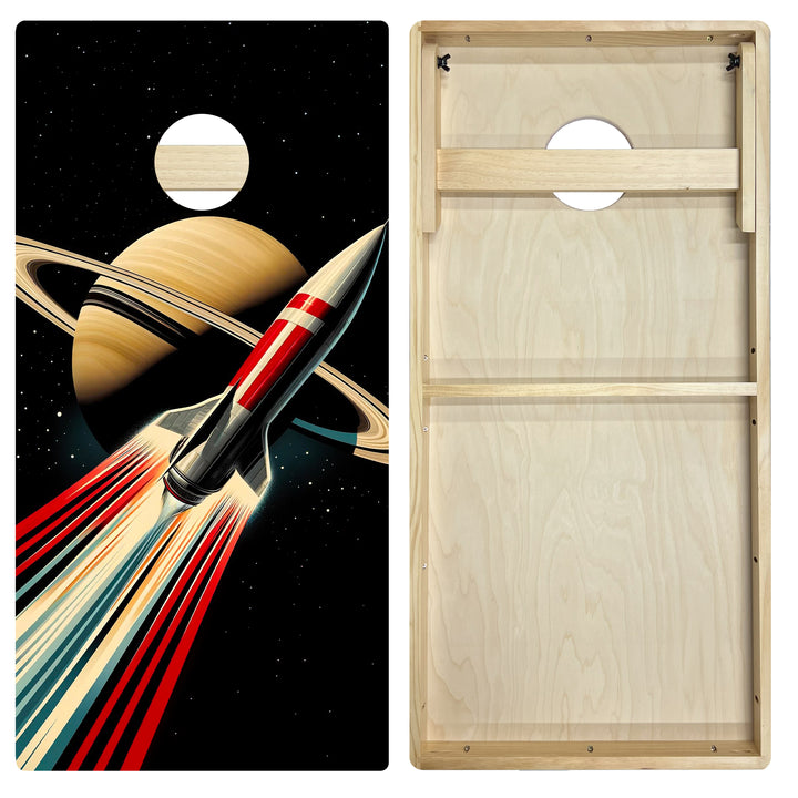 Sideways to Saturn - Cornhole Board Set - Intermediate