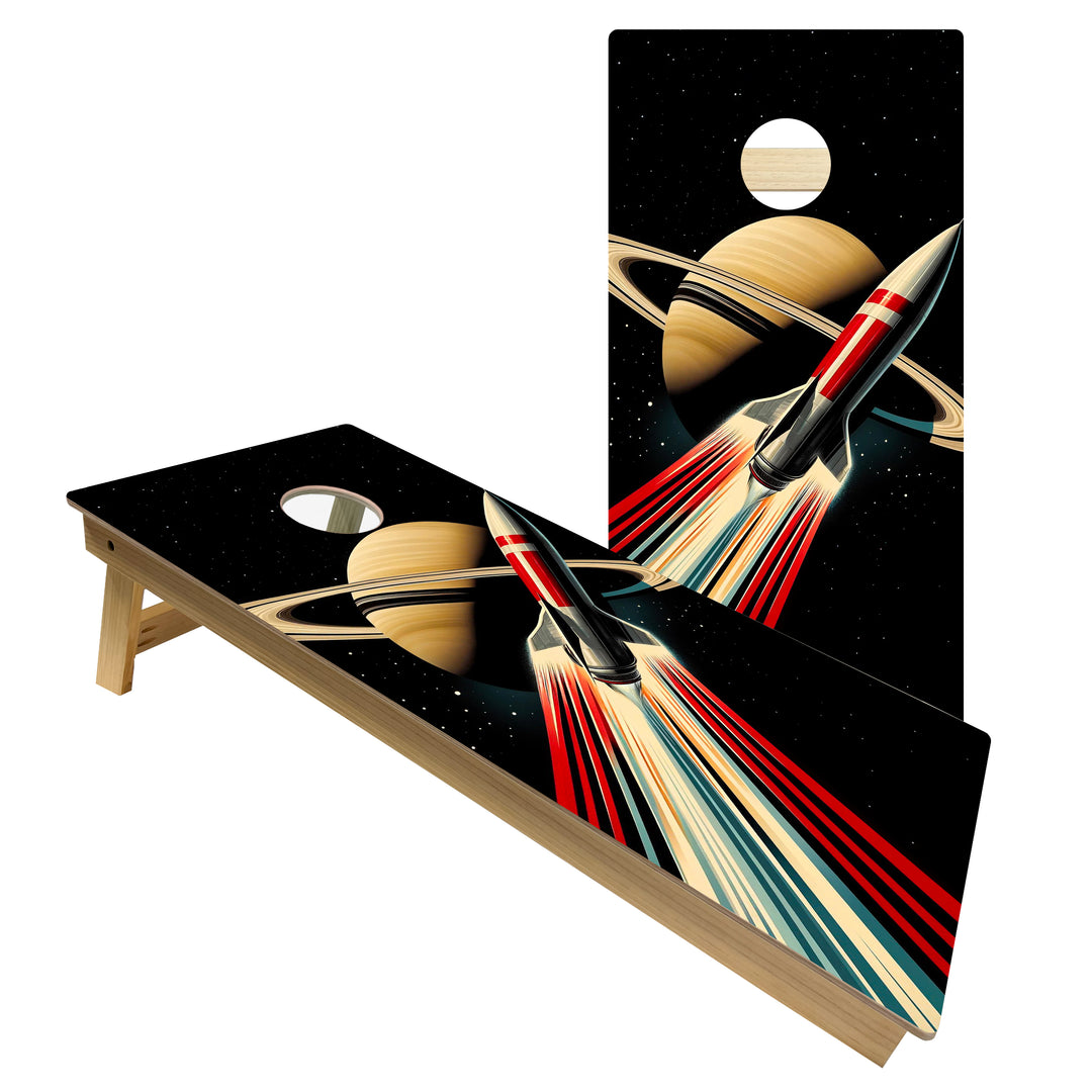 Sideways to Saturn - Cornhole Board Set - Intermediate