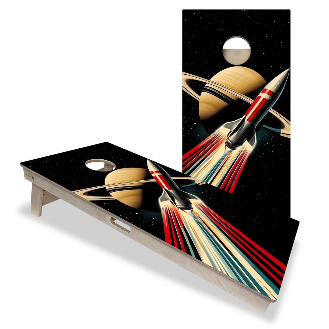 Sideways to Saturn - Cornhole Board Set - Professional