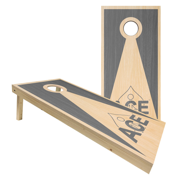 Silver ACE Inverse Triangle - Cornhole Board Set - Standard