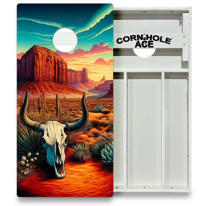 Skull Canyon Orange Sunset - Cornhole Board Set - All Weather