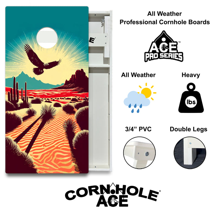 Soaring Desert Eagle - Cornhole Board Set - All Weather