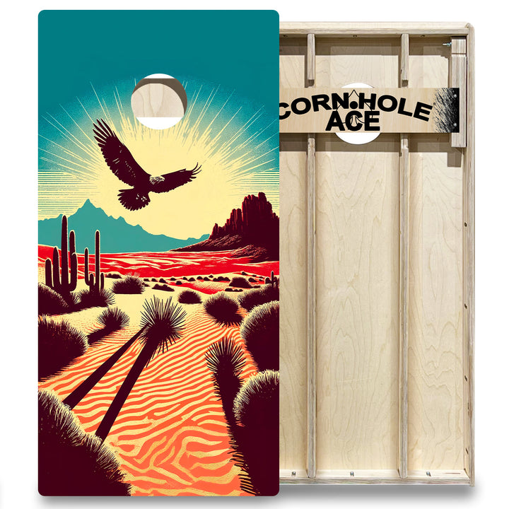 Soaring Desert Eagle - Cornhole Board Set - Elite