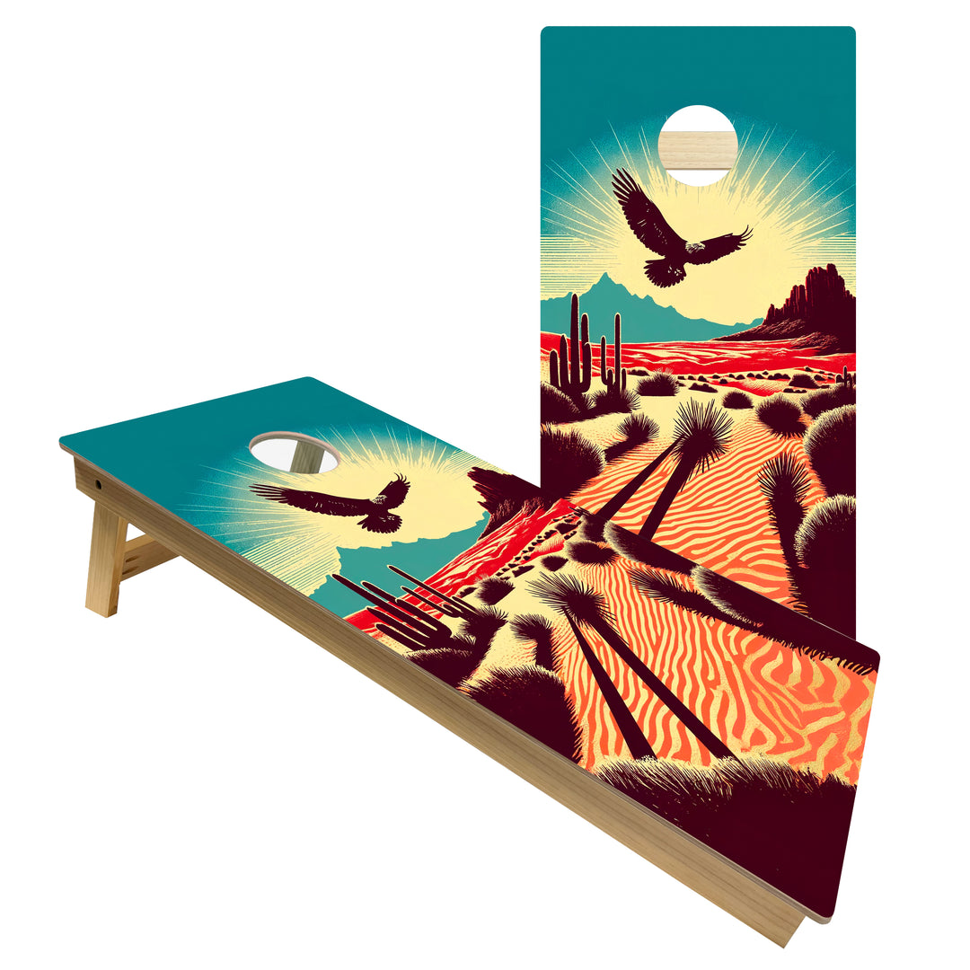 Soaring Desert Eagle - Cornhole Board Set - Intermediate