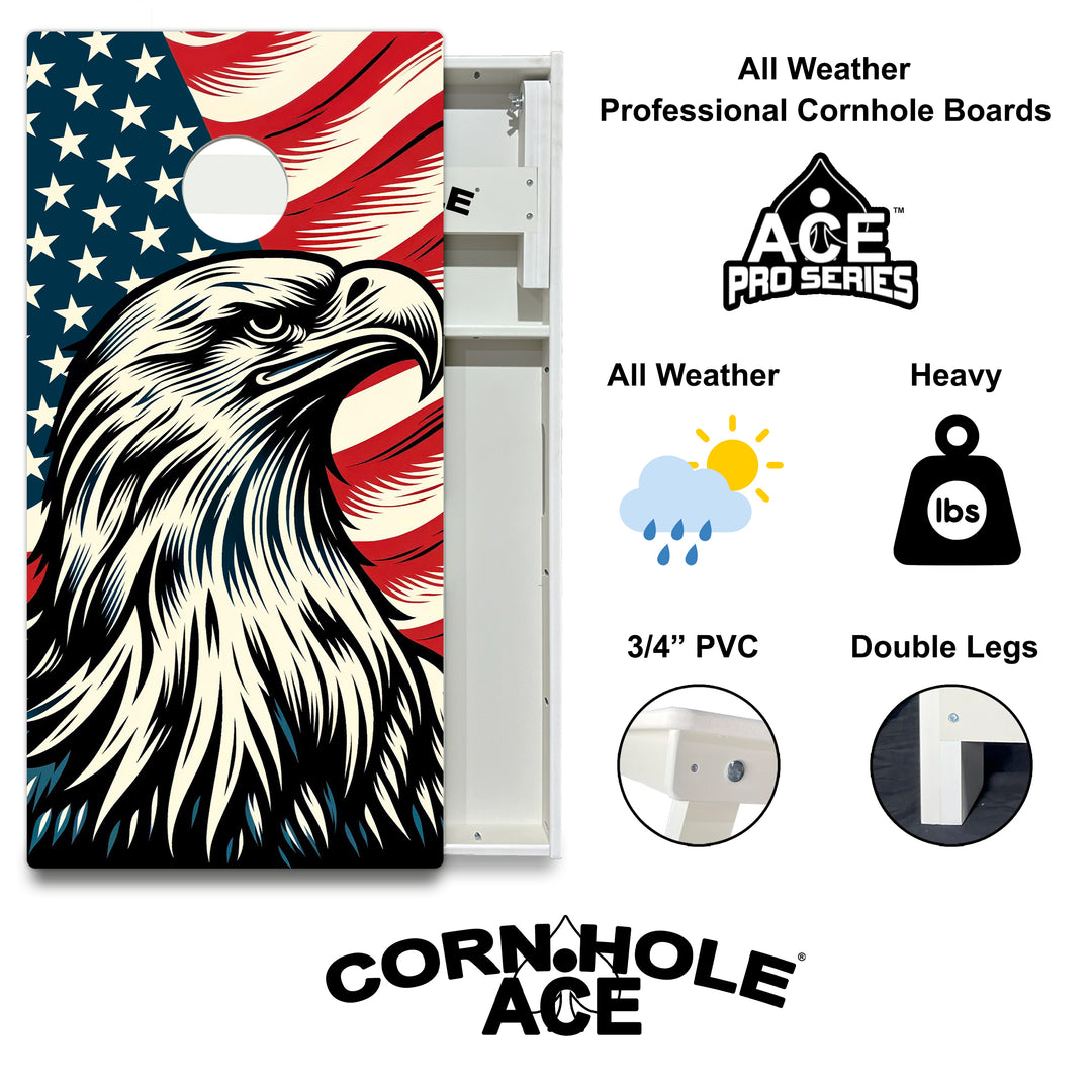 Soaring Patriot - Cornhole Board Set - All Weather