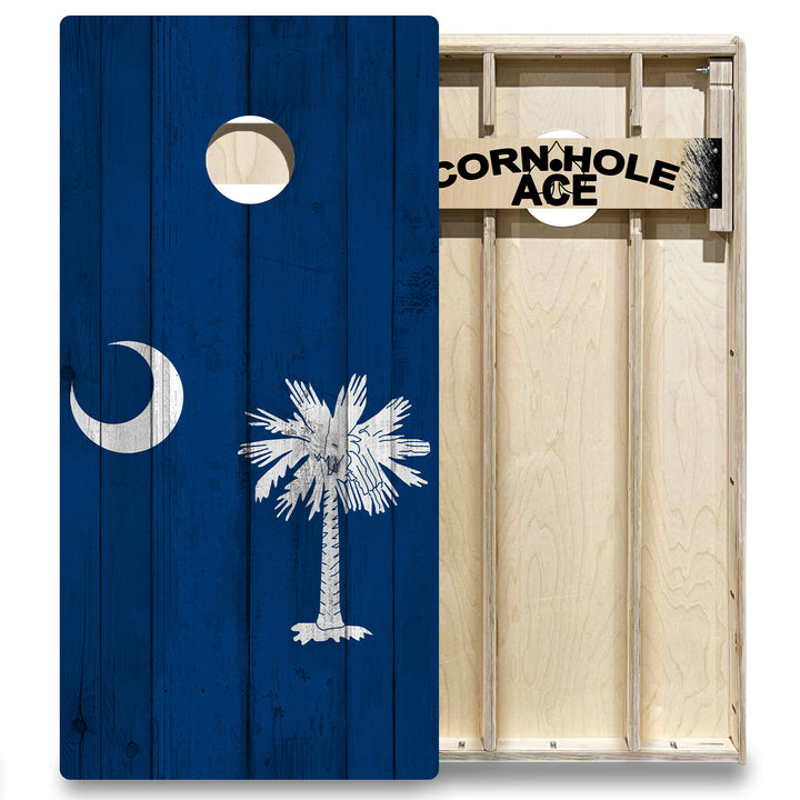 South Carolina State Flag - Cornhole Board Set - Elite