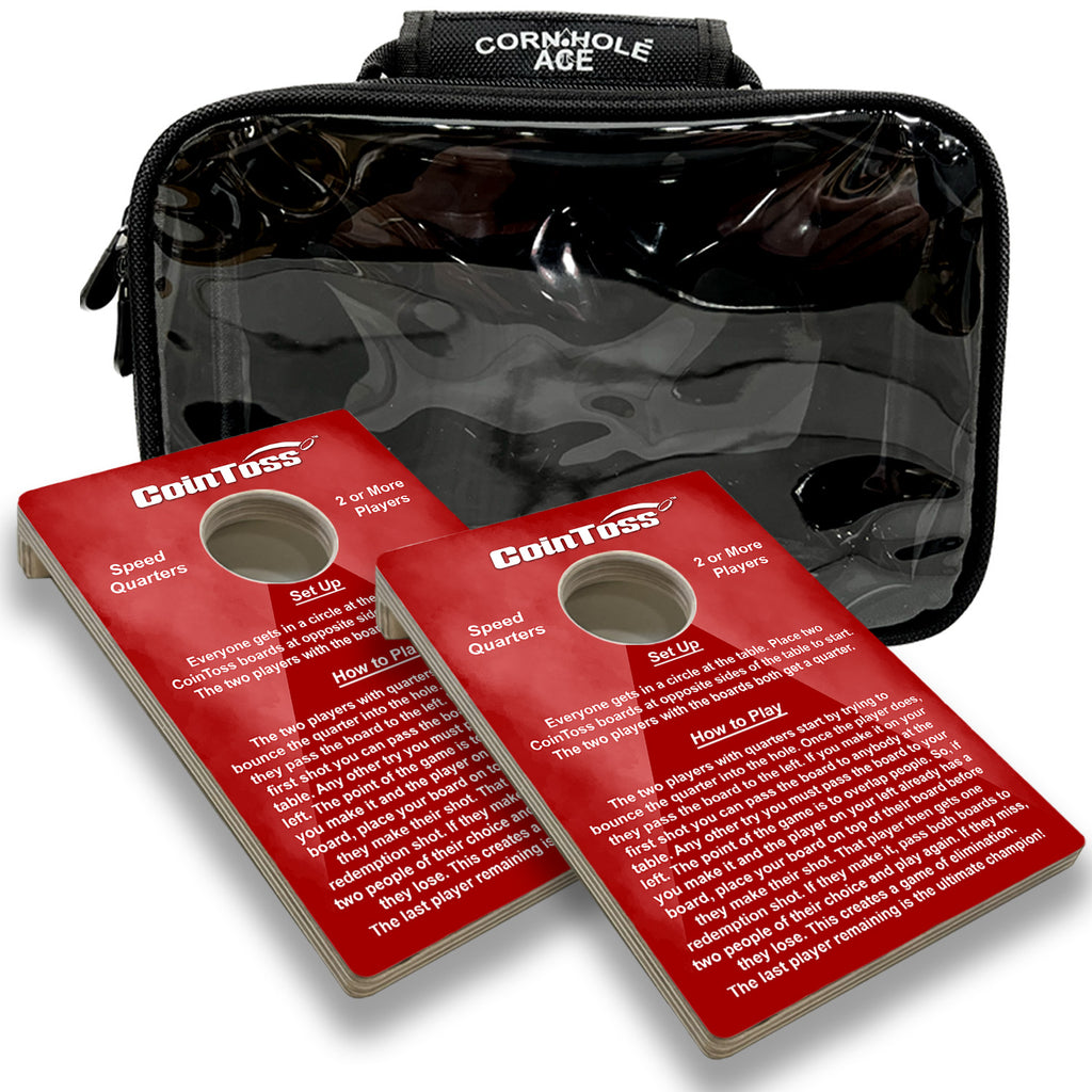 2 CoinToss Boards and Carry Case Set - Speed Quarters