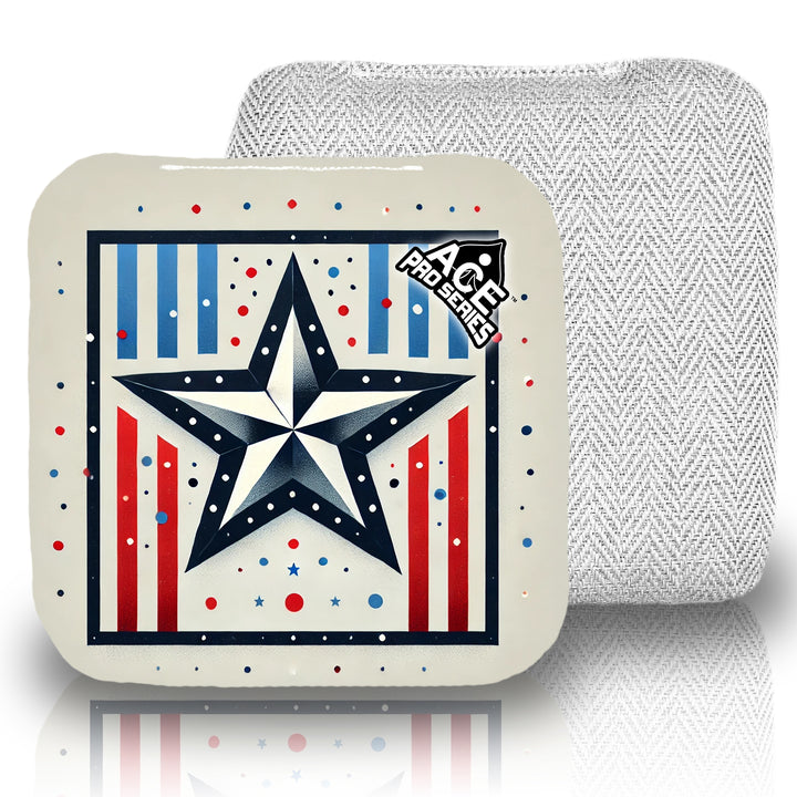 Star of Liberty - White Carpet - ACE Pro Carpet Cornhole Bags