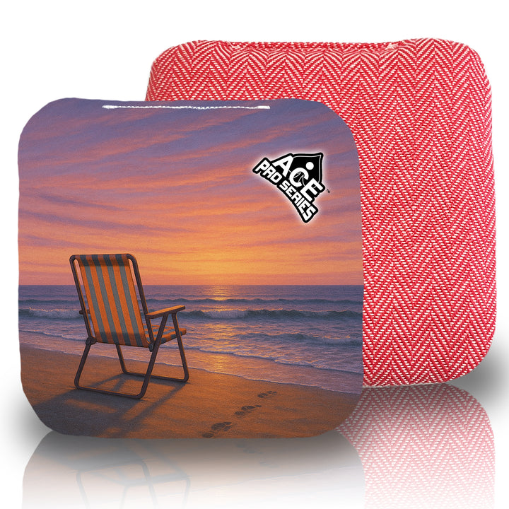 Sunset by the Beach - Pink Carpet - ACE Pro Carpet Cornhole Bags