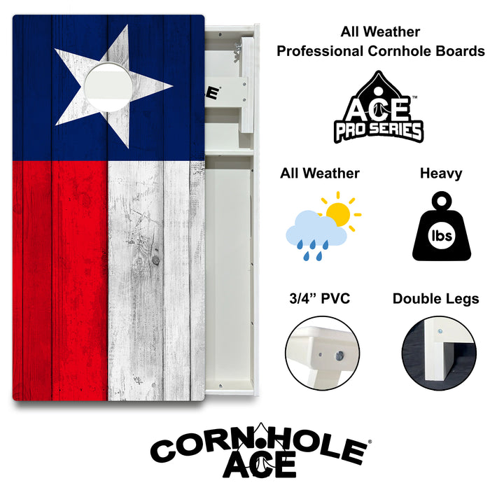 Texas State Flag - Cornhole Board Set - All Weather