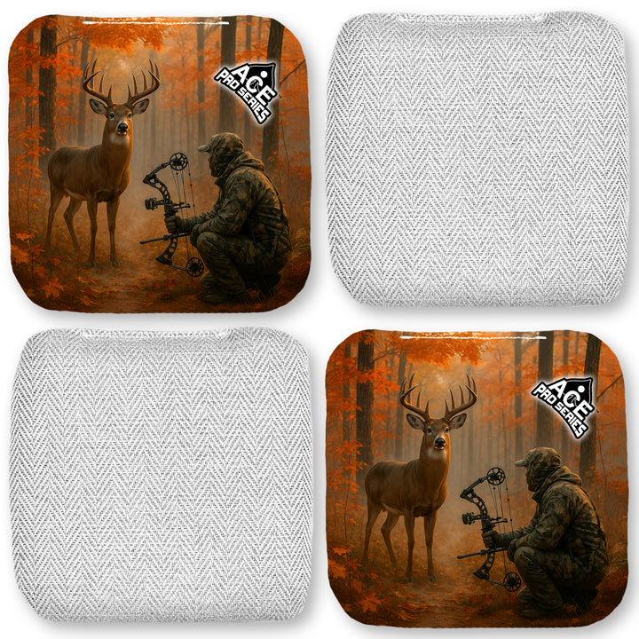 The Bowhunter - White Carpet - ACE Pro Carpet Cornhole Bags