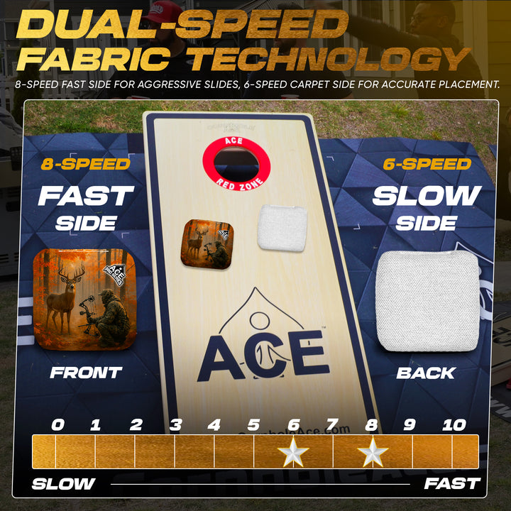 The Bowhunter - White Carpet - ACE Pro Carpet Cornhole Bags