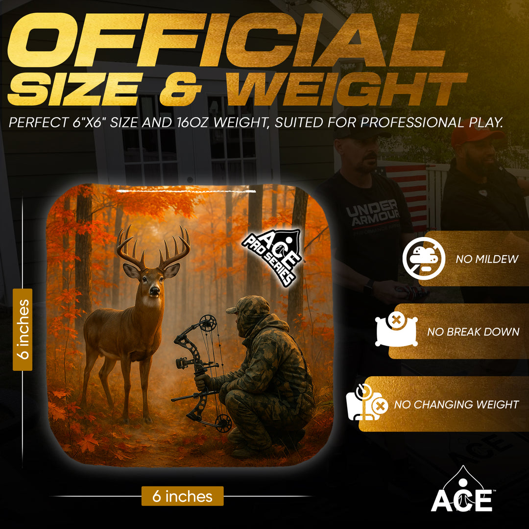 The Bowhunter - White Carpet - ACE Pro Carpet Cornhole Bags