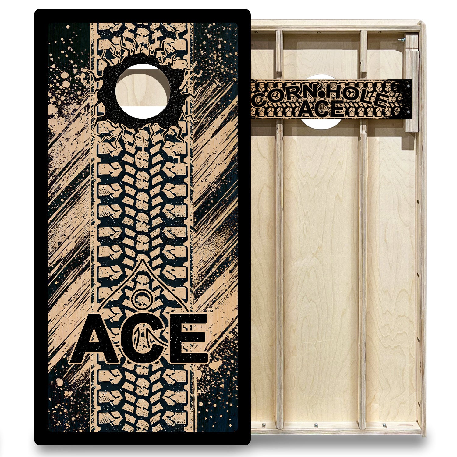 ACE Tire Tread Cornhole Board Set | Elite – CornholeAce