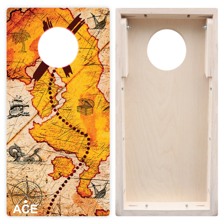 ACE Beach Treasure Map - Cornhole Board Set - Tailgate