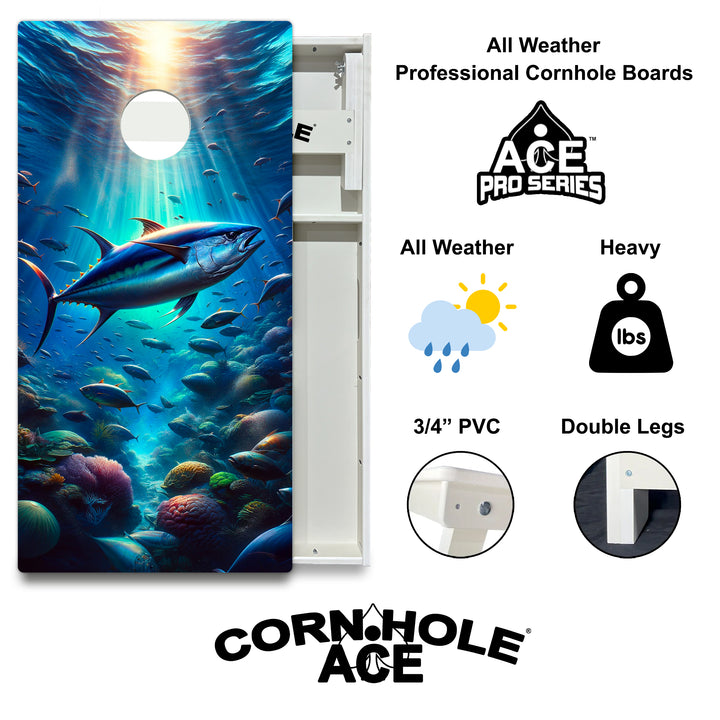 Tuna Escape - Cornhole Board Set - All Weather