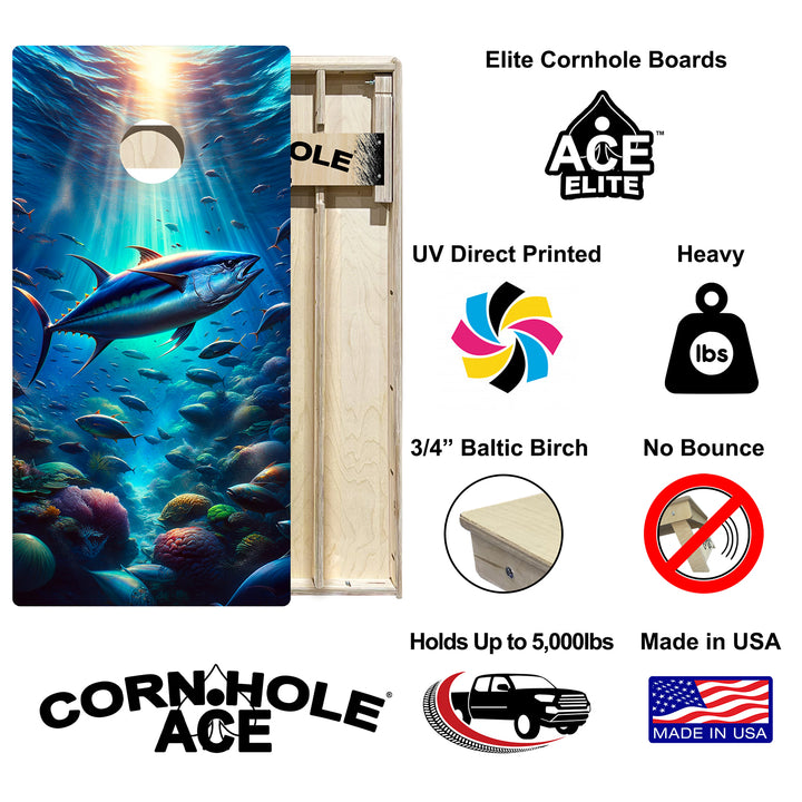 Tuna Escape - Cornhole Board Set - Elite