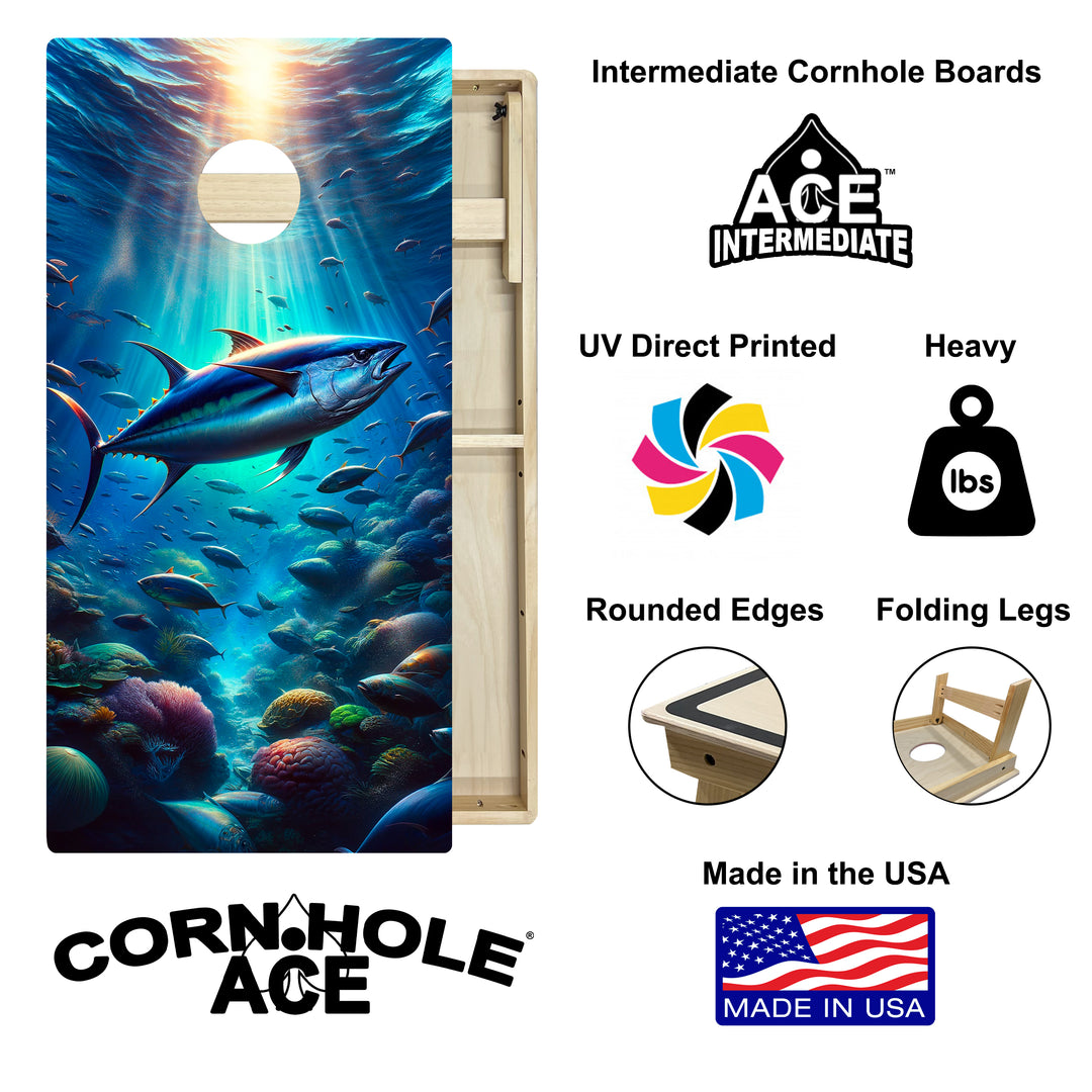 Tuna Escape - Cornhole Board Set - Intermediate