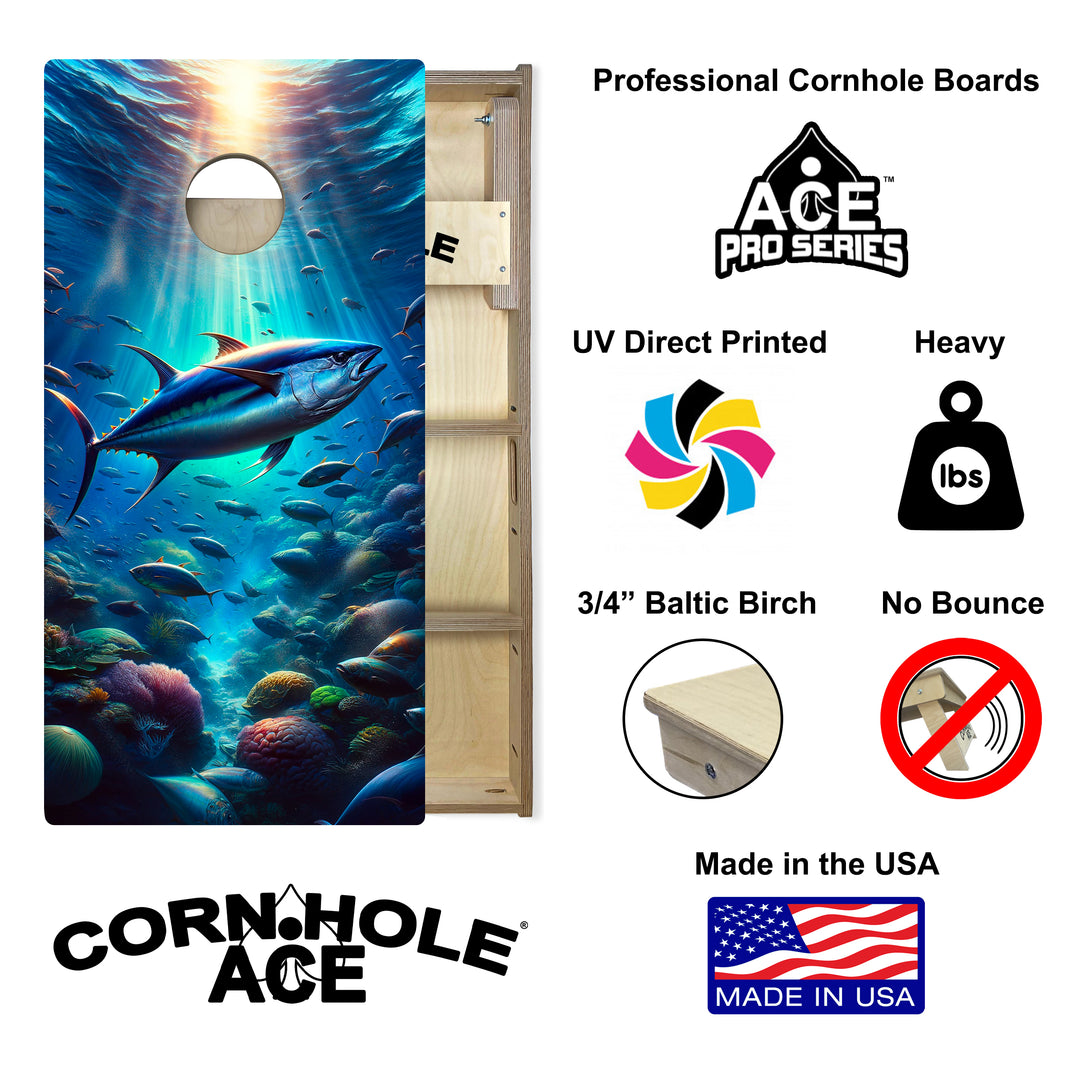 Tuna Escape - Cornhole Board Set - Professional