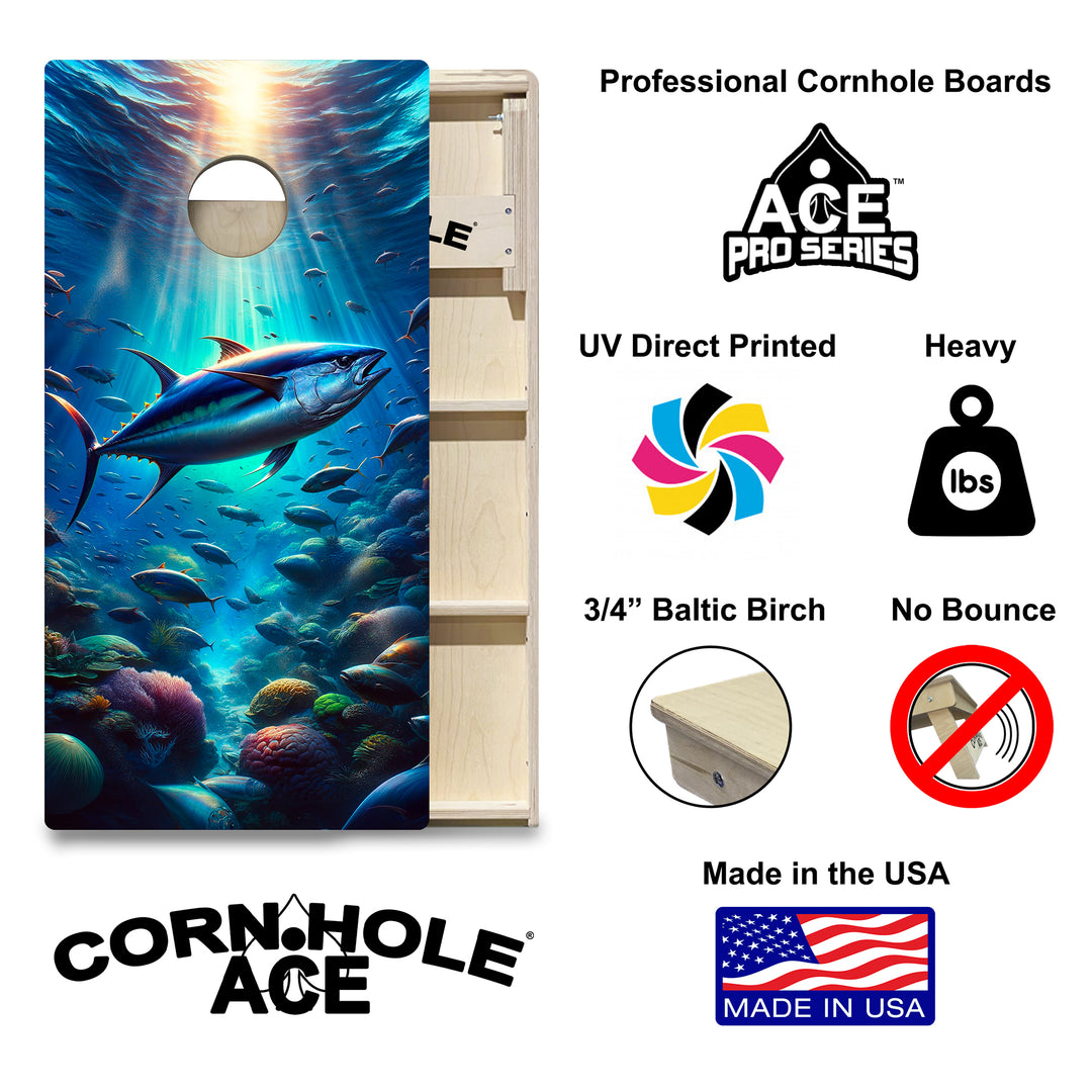 Tuna Escape - Cornhole Board Set - Professional