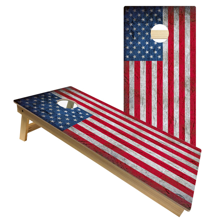 USA Flag - Cornhole Board Set - Intermediate