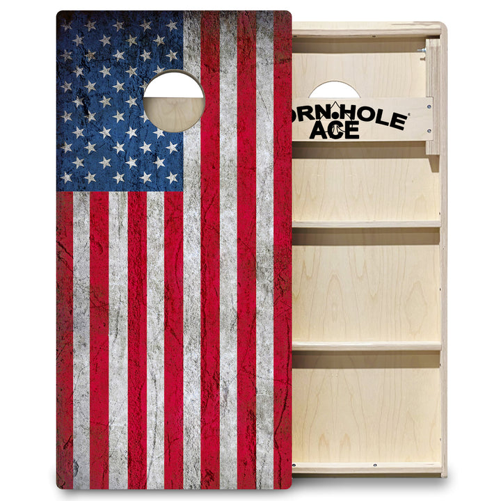 USA Flag - Cornhole Board Set - Professional