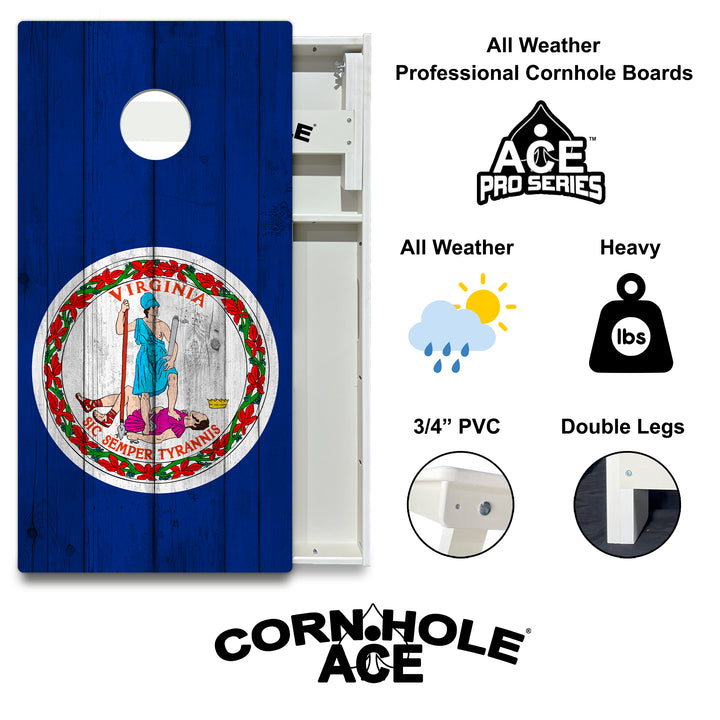 Virginia State Flag – Cornhole Board Set - All Weather