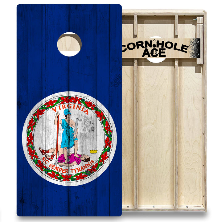 Virginia State Flag – Cornhole Board Set - Elite