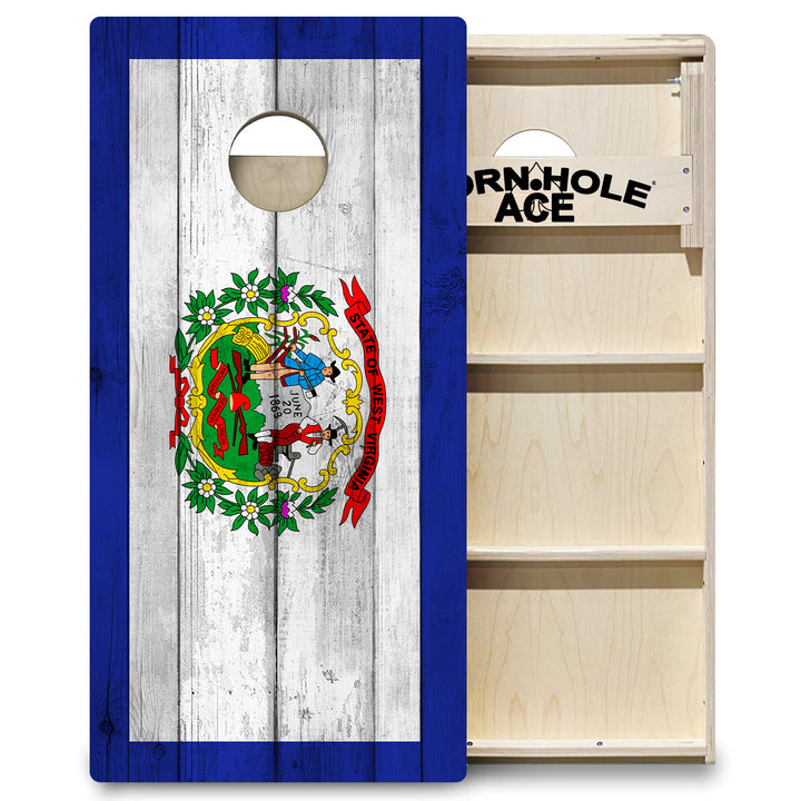 West Virginia State Flag – Cornhole Board Set - Professional