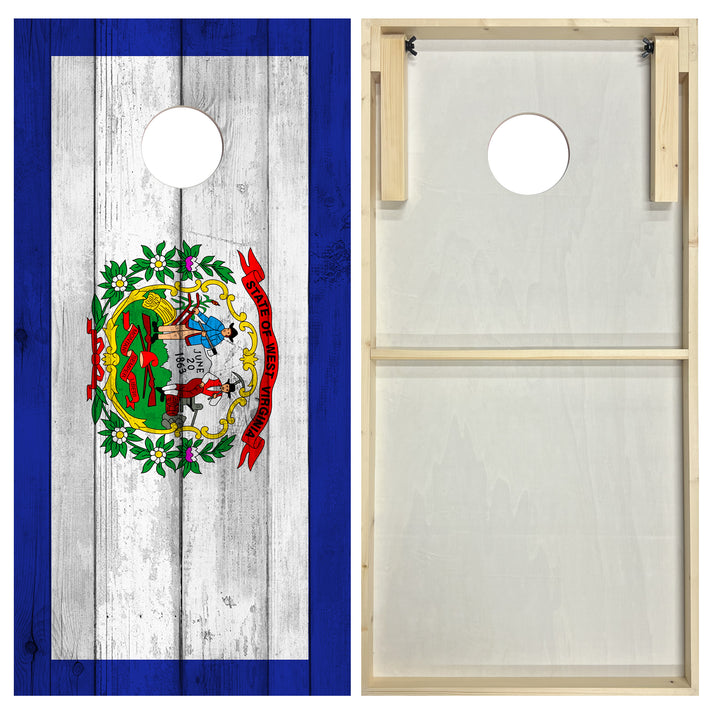 West Virginia State Flag – Cornhole Board Set - Standard