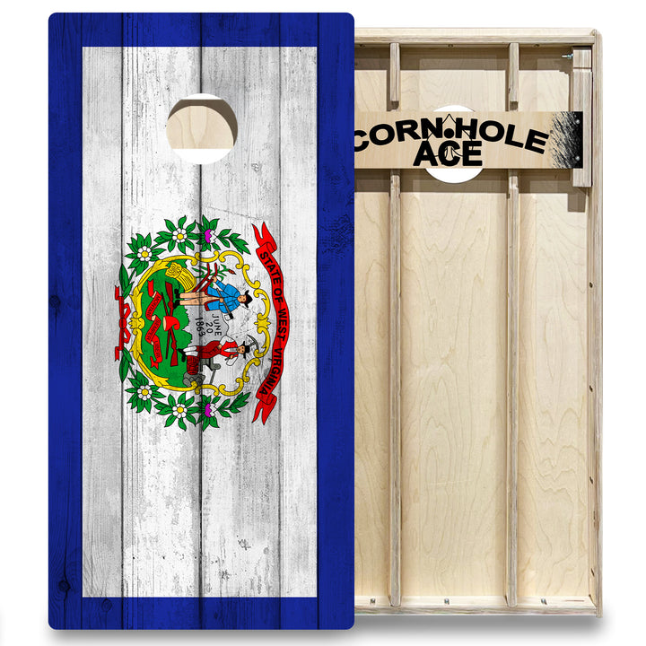 West Virginia State Flag – Cornhole Board Set - Elite