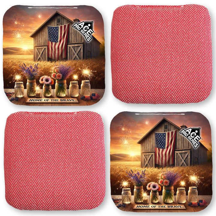 Wheatfields of Freedom - Pink Carpet - ACE Pro Carpet Cornhole Bags