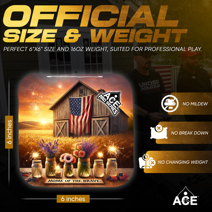 Wheatfields of Freedom - Pink Carpet - ACE Pro Carpet Cornhole Bags