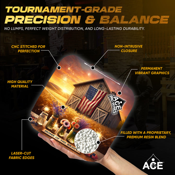 Wheatfields of Freedom - Pink Carpet - ACE Pro Carpet Cornhole Bags