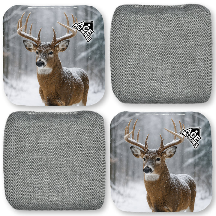 Winter Buck - Silver Carpet - ACE Pro Carpet Cornhole Bags