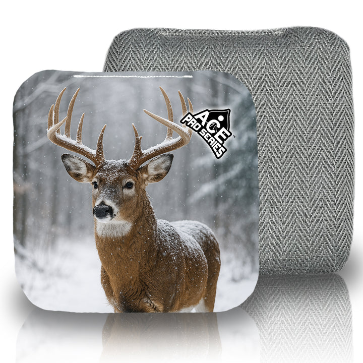 Winter Buck - Silver Carpet - ACE Pro Carpet Cornhole Bags